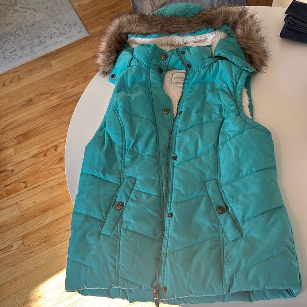Zip up fleece lined vest